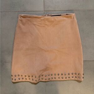 Forever 21 - Studded Blush (pink/beige) suede Mini Skirt